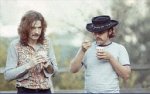 EC and David Crosby (Crosby, Stills & Nash), February 1985 - Click me for a full size photo